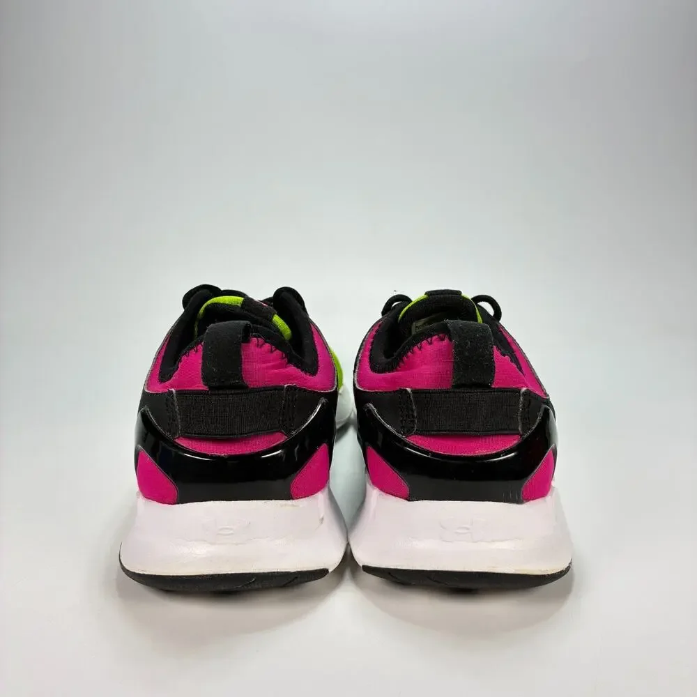 Under Armour Flow RN Twist Lime Green Black Pink Running Shoes Men's Size 11.5